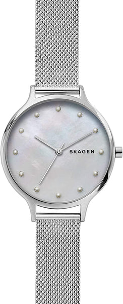 Skagen Anita Stainless Steel Mesh Mother - of - Pearl Dial Women's Watch SKW2775 - WAB - Shipping Dept.