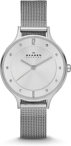 Skagen Anita Stainless Steel Mesh Silver Dial Women's Watch SKW2149 - WAB - Shipping Dept.