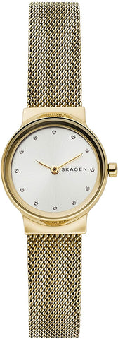 Skagen Freja Gold - Tone Steel Mesh Silver Dial Women's Watch SKW2717 - WAB - Shipping Dept.