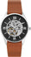 Skagen Holst Automatic Black Skeleton Dial Brown Leather Strap Men's Watch SKW6613 - WAB - Shipping Dept.