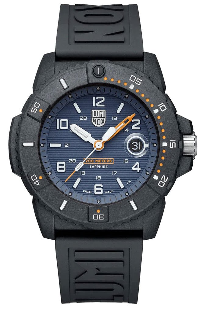 Special Edition Luminox Navy SEAL Foundation CARBONOX Blue Dial Black Rubber Strap Date Divers Quartz Mens Watch XS.3602.NSF - WAB - Shipping Dept.