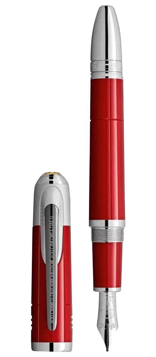 Special Edition Montblanc Great Characters Enzo Ferrari Red Resin Fine Nib Fountain Pen 127173 - Watches & Beyond