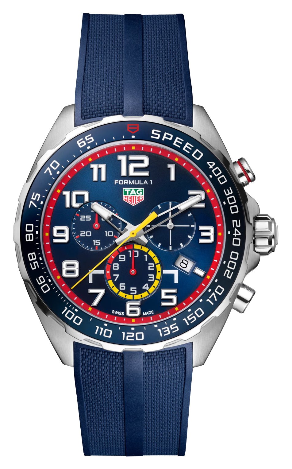 Special Edition TAG Heuer Formula 1 x Red Bull Racing Chronograph Blue Dial Blue Rubber Strap Date Divers Quartz Mens Watch CAZ101AL.FT8052 - WAB - Shipping Dept.