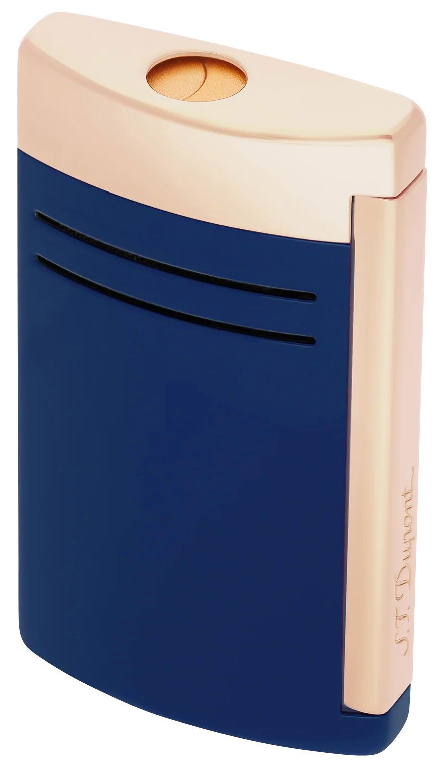 S.T. Dupont Maxijet Dragon Lighter Rose Gold Plated & Blue Lacquer 020173 - Watches & Beyond