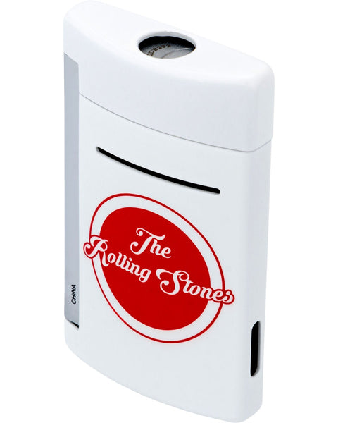 S.T. Dupont Rolling Stones White MiniJet Lighter Limited Edition Tongue And Lips 010109 - WAB - Shipping Dept.