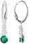 Swarovski Attract Trilogy Round Green and Clear Crystals Rhodium Plated Pierced Earrings 5414682 - WAB - Shipping Dept.