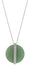 Swarovski Aventurine Disk Large Green Pendant with Crystals 5155510 Rhodium Plated Steel Chain Necklace for Women - WAB - Shipping Dept.