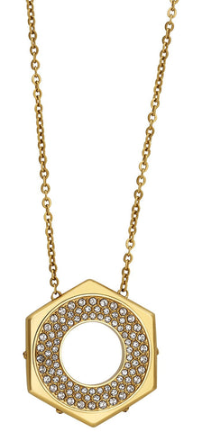 Swarovski Bolt Pendant 5096636 Crystal Pave Yellow Gold Plated Reversible Necklace for Women - WAB - Shipping Dept.