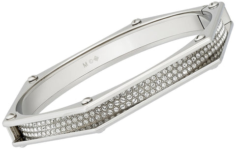 Swarovski Bolt Stainless Steel 5081365 Hinge Clear Crystal Bangle for Women Size Medium - WAB - Shipping Dept.