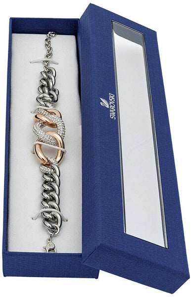 Swarovski Bound Crystal Pavé Chain Stainless Steel Link Bracelet for W