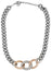 Swarovski Bound Crystal Pavé Palladium Plated Steel Rose Gold Chunky Chain Link Necklace for Women 5080040 - WAB - Shipping Dept.