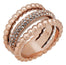 Swarovski Click Rose Gold Plated Crystal Pavé & Bubble Triple Strand Womens Ring Size 7 / 55 - 5143793 - WAB - Shipping Dept.