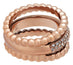 Swarovski Click Rose Gold Plated Crystal Pavé & Bubble Triple Strand Womens Ring Size 7 / 55 - 5143793 - WAB - Shipping Dept.