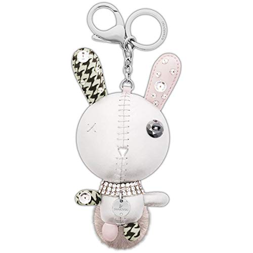 SWAROVSKI Crystal Authentic Mathilde Stainless Steel Grey Rabbit Bag Charm - WAB - Shipping Dept.