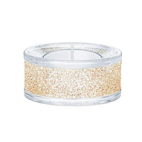 Swarovski Crystal Shimmer Tea Light Candle Holder, Gold 5428724 - WAB - Shipping Dept.