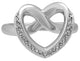 Swarovski Cupidon Rhodium Plated Clear Crystal Pavé Heart Womens Ring Size 7 / 55 - 5119333 - WAB - Shipping Dept.