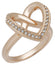 Swarovski Cupidon Rose Gold Plated Clear Crystal Pavé Heart Womens Ring Size 9 / 60 - 5139689 - WAB - Shipping Dept.