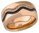 Swarovski Demi Rose Gold Plated Black & Clear Crystal Pavé Womens Ring Size 7 / 55 - 5153294 - WAB - Shipping Dept.