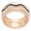 Swarovski Demi Rose Gold Plated Black & Clear Crystal Pavé Womens Ring Size 7 / 55 - 5153294 - WAB - Shipping Dept.