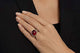 Swarovski Dot Rhodium Plated Red Crystal Womens Ring Size 7 / 55 - 5160888 - WAB - Shipping Dept.