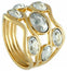 Swarovski Fragment Wide Yellow Gold Plated Clear Crystals Womens Ring Size 7 / 55 - 5224894 - WAB - Shipping Dept.