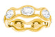 Swarovski Fragment Yellow Gold Plated Clear Crystals Womens Ring Size 7 / 55 - 5238119 - WAB - Shipping Dept.