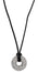 Swarovski If Te Kauri Rhodium Plated Steel 1093313 Crystal Pave Hoop Pendant Necklace with Black Nylon Cord for Women - WAB - Shipping Dept.