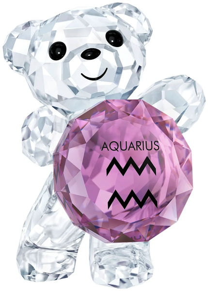 Swarovski Kris Bear Horoscope Aquarius Purple Crystal February Birthstone 5396292 - WAB - Shipping Dept.