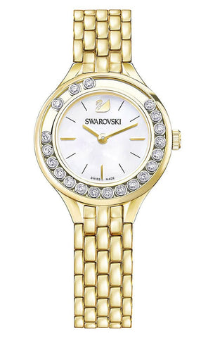 Swarovski Lovely Crystals Mini Gold Tone Stainless Steel Quartz Mother - of - Pearl Dial Women's Watch 5242895 - WAB - Shipping Dept.