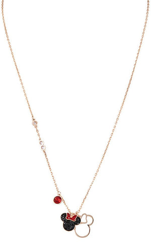 Swarovski Mickey and Minnie Rose Gold Plated Pendant Necklace 5429090 - WAB - Shipping Dept.