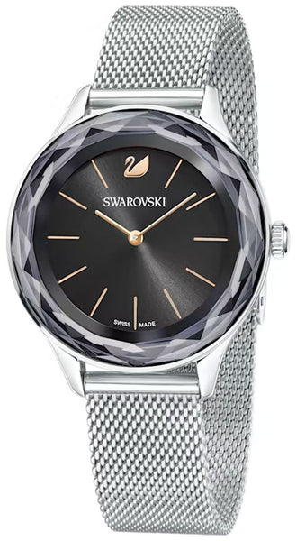 Swarovski Octea Nova Stainless Steel Milanese Strap Quartz Black Dial Women's Watch 5430420 - WAB - Shipping Dept.