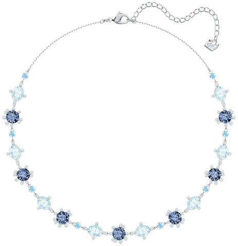 Swarovski Olive Necklace Blue Crystals Rhodium Plated 5480481 - WAB - Shipping Dept.