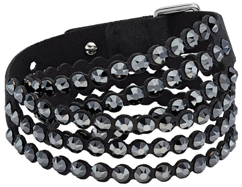 Swarovski Power Collection Black Alacantara Wrap Bracelet 5512512 - WAB - Shipping Dept.