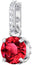 Swarovski Remix Collection Red Crystal January Birthstone Rhodium Plated Charm 5437315 - WAB - Shipping Dept.