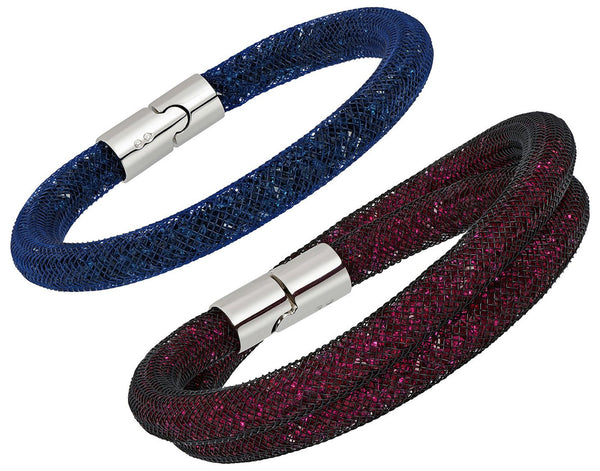 Swarovski Stardust Exclusive Edition 5102847 Fuchsia & Blue Crystal Set of 2 Bracelets for Women with Magnetic Clasp - WAB - Shipping Dept.