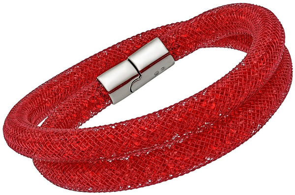 Swarovski Stardust Nylon Tube 5185873 Crystal Siam Red Double Wrap Bracelet / Choker for Women Small - WAB - Shipping Dept.