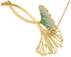 Swarovski Stunning Ginko Brooch Gold Plated Green Crystals 5518174 - WAB - Shipping Dept.