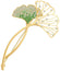 Swarovski Stunning Ginko Brooch Gold Plated Green Crystals 5518174 - WAB - Shipping Dept.