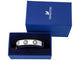 Swarovski Tactic Rhodium Plated Stainless Steel 5033035 Crystal Pavé Hinge Bangle for Women Medium - WAB - Shipping Dept.