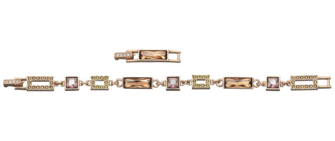 Swarovski Te Ilori Multicolored Crystal Rose Gold Plated Chain Bracelet with Extender for Women 851462 - WAB - Shipping Dept.