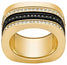 Swarovski Vio Yellow Gold Plated Black & Clear Crystal Pavé Womens Ring Size 7 / 55 - 5143854 - WAB - Shipping Dept.