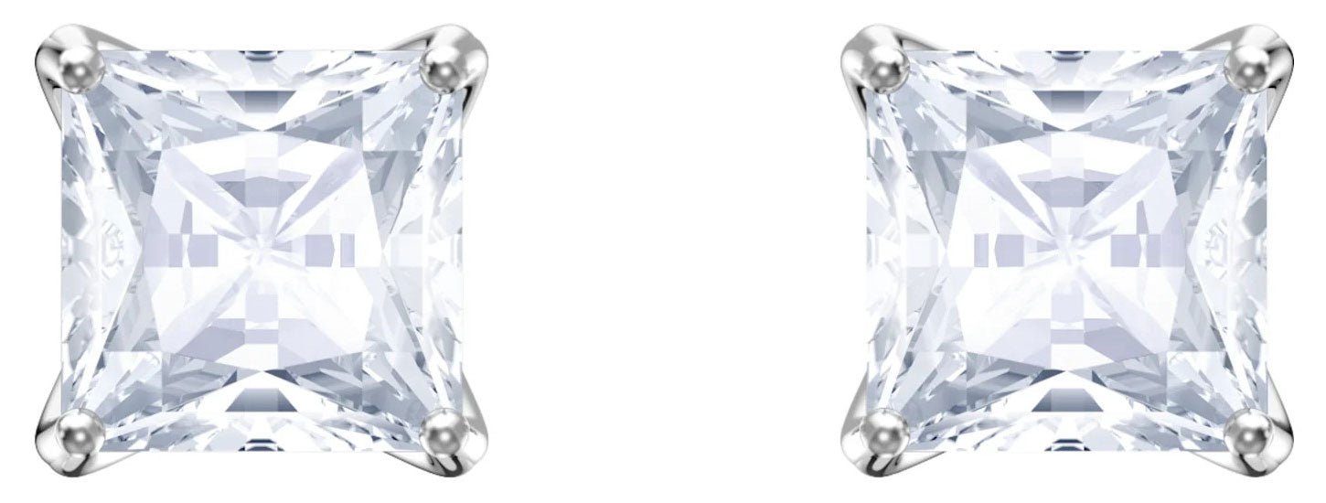 SWAROVSKI Women's Attract Stud Pierced Earrings, White, Rhodium plated - WAB - Shipping Dept.