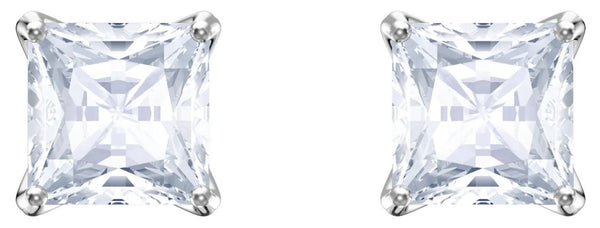 SWAROVSKI Women's Attract Stud Pierced Earrings, White, Rhodium plated - WAB - Shipping Dept.