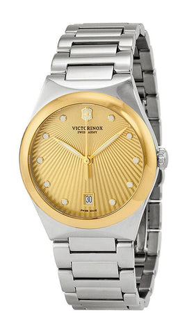 Swiss Army Victoria Gold Tone Steel Womens Watch Gold Tone Dial Calendar 241633 - WAB - Shipping Dept.