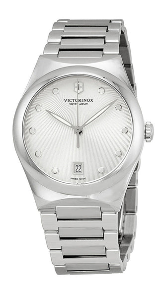 Swiss Army Victoria Stainless Steel Womens Watch Silver Dial Calendar 241630 - WAB - Shipping Dept.