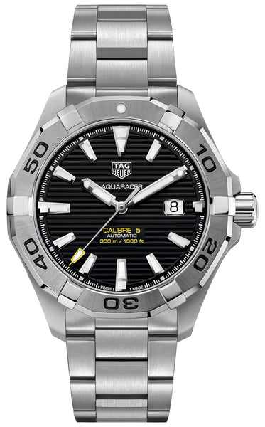 TAG Heuer Aquaracer Automatic Stainless Steel Black Dial Date Divers Mens Watch WAY2010.BA0927 - WAB - Shipping Dept.