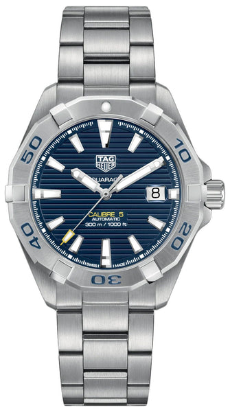 TAG Heuer Aquaracer Automatic Stainless Steel Blue Dial Date Divers Mens Watch WBD2112.BA0928 - WAB - Shipping Dept.