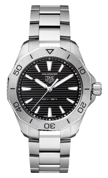 TAG Heuer Aquaracer Professional 200 Stainless Steel Black Dial Divers Quartz Mens Watch WBP1110.BA0627 - WAB - Shipping Dept.