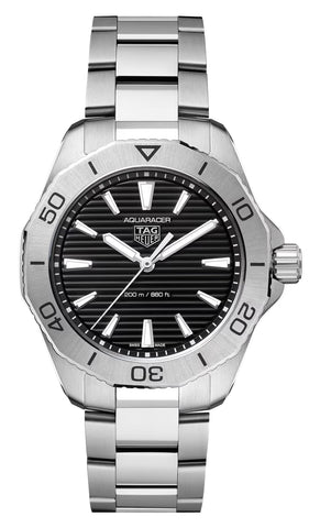 TAG Heuer Aquaracer Professional 200 Stainless Steel Black Dial Divers Quartz Mens Watch WBP1110.BA0627 - WAB - Shipping Dept.