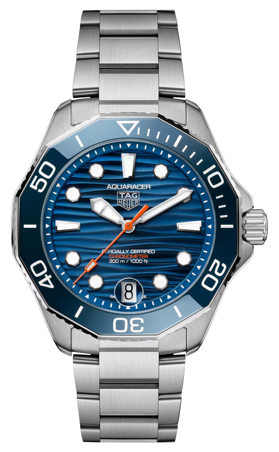 TAG Heuer Aquaracer Professional 300 COSC Automatic Stainless Steel Blue Dial Date Divers Mens Watch WBP5111.BA0013 - Watches & Beyond